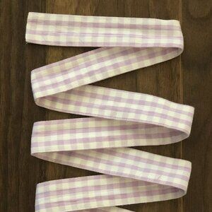 Crazy8 Flower Market Purple Gingham Easter Bunny Fabric Tie Bow Belt 8 9 10 12